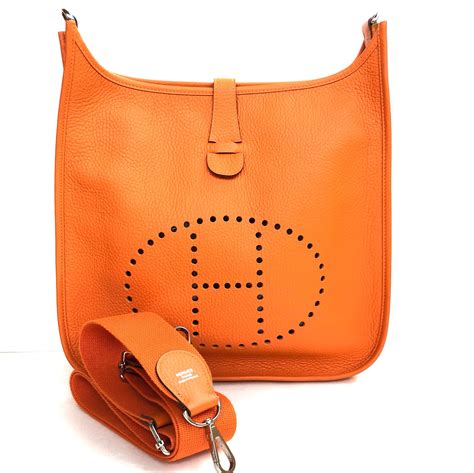 hermes evelyne bag orange.